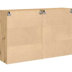 vidaXL Armarios de pared 2 pcs Roble artesanal 69,5 x 34 x 90 cm Roble artisan Discount