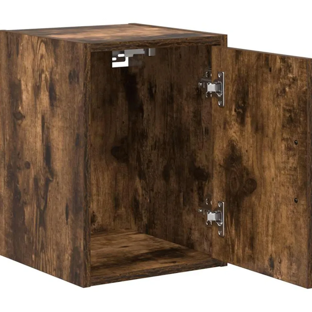vidaXL Almacenamiento Industrial-Armarios de pared 2 uds para garaje madera