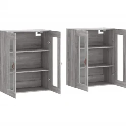 vidaXL Armarios Y Almacenamiento-Armarios de pared 2 uds madera de ingeniería