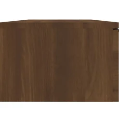 vidaXL Estanterías-Armarios de pared 2 uds contrachapada marrón roble 68x30x20 cm