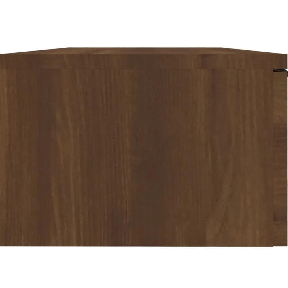 vidaXL Estanterías-Armarios de pared 2 uds contrachapada marrón roble 68x30x20 cm