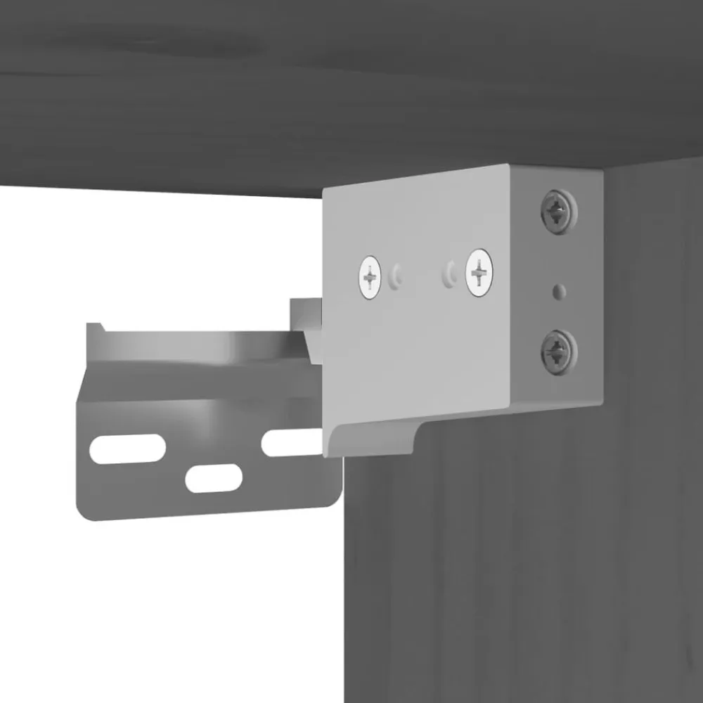 vidaXL Armarios de pared 2 uds madera maciza pino 45x30x35 cm Gris Outlet