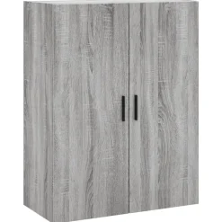 vidaXL Armarios de pared 2 unidades 69,5x34x90 cm Gris sonoma