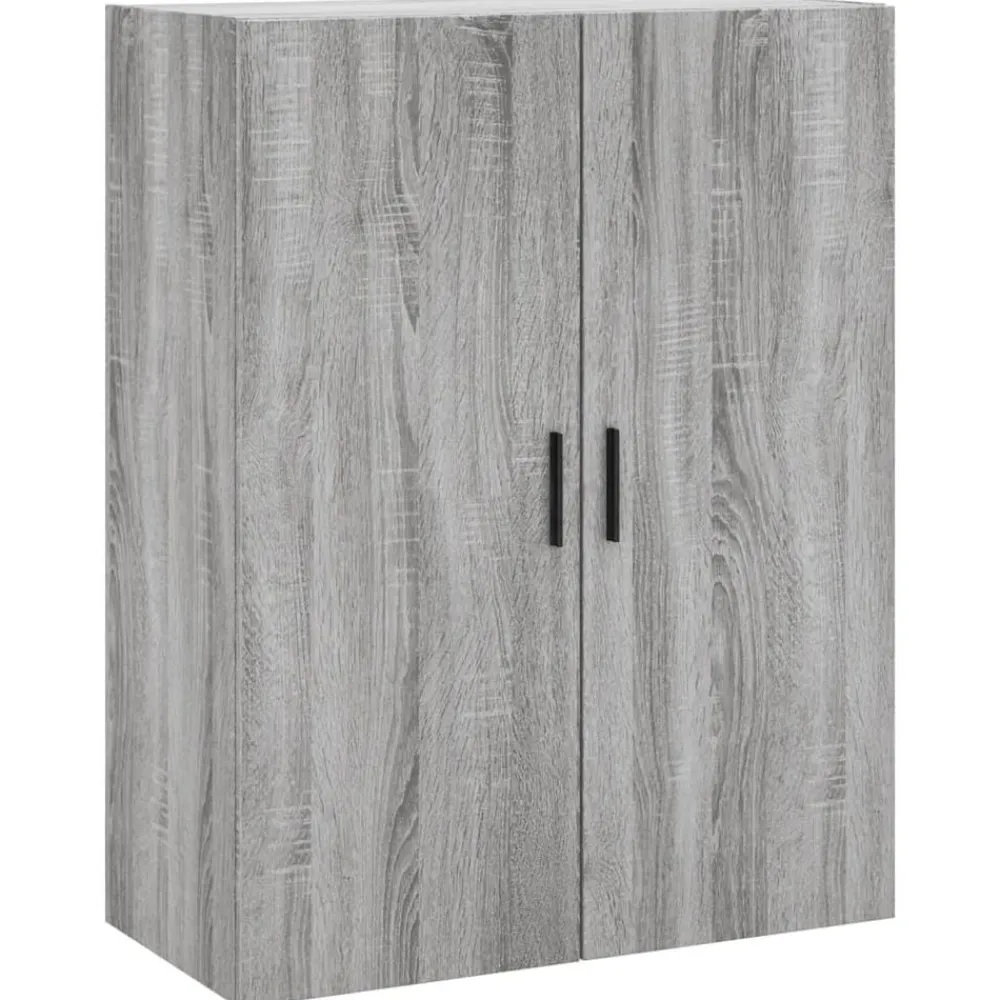 vidaXL Armarios de pared 2 unidades 69,5x34x90 cm Gris sonoma