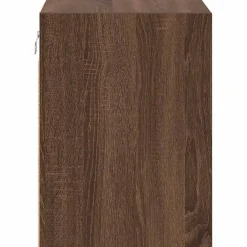 vidaXL Almacenamiento Industrial-Armarios de pared 2 uds para garaje madera marrón roble