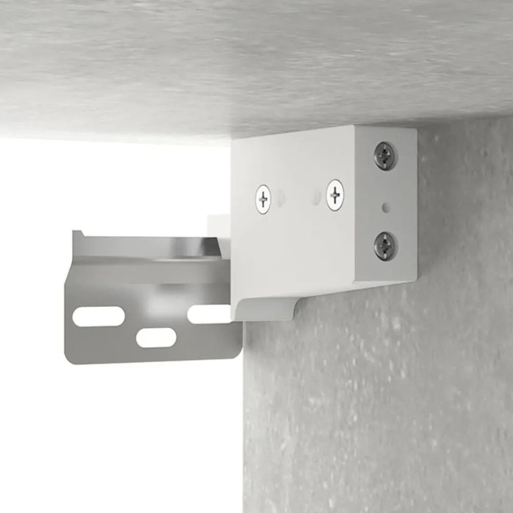 vidaXL Armarios de pared 2 uds contrachapada gris hormigón 68x30x20 cm Gris hormigón Hot