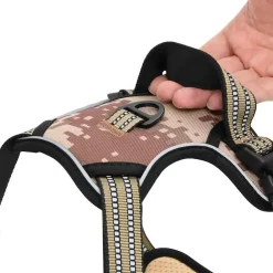 vidaXL Arnés para perros con correa y collar ajustable marrón S marrón camuflaje Outlet