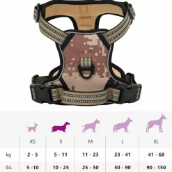 vidaXL Arnés para perros con correa y collar ajustable marrón S marrón camuflaje Outlet
