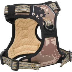 vidaXL Arnés para perros con correa y collar ajustable marrón S marrón camuflaje Outlet