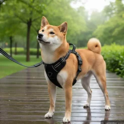 vidaXL Arnés para perros con bandas reflectantes ajustables marrón S Marr&oacute;n Sale