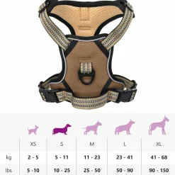 vidaXL Arnés para perros con bandas reflectantes ajustables marrón S Marrón Sale