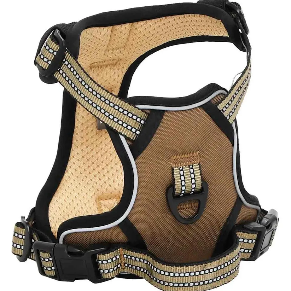 vidaXL Arnés para perros con bandas reflectantes ajustables marrón S Marrón Sale