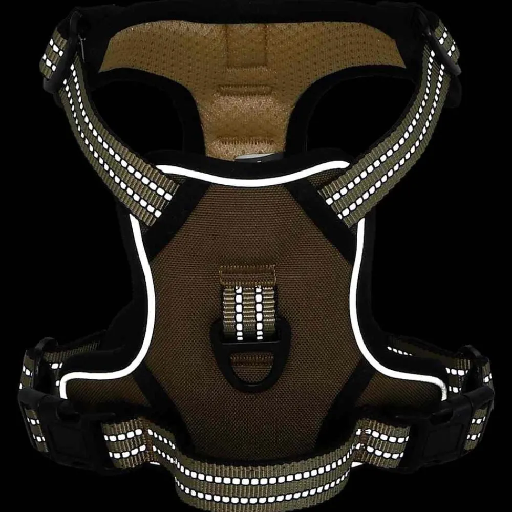vidaXL Arnés para perros con bandas reflectantes ajustables marrón S Marrón Sale