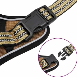 vidaXL Arnés para perros con bandas reflectantes ajustables marrón S Marrón Sale