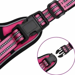 vidaXL Arnés para perros con bandas reflectantes ajustables L Rosa Discount