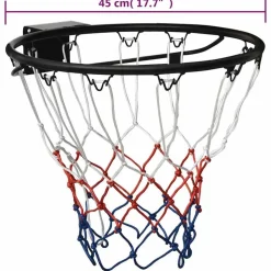 vidaXL Aro de baloncesto acero 45 cm Negro Sale
