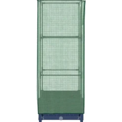vidaXL Arriate con cubierta invernadero aspecto ratán 40x40x123 cm Gris azulado Online