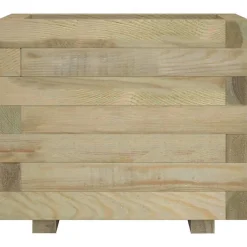 vidaXL Arriate cuadrado madera 50x50x40 cm Verde Best