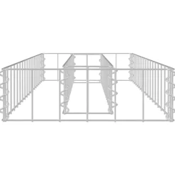 vidaXL Jardín-Arriate de gaviones de acero galvanizado 90x30x10 cm