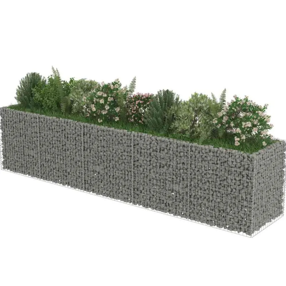 vidaXL Arriate de gaviones de acero 450x90x100 cm Hot