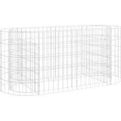 vidaXL Arriate de gaviones de hierro galvanizado 120x50x50 cm Hot