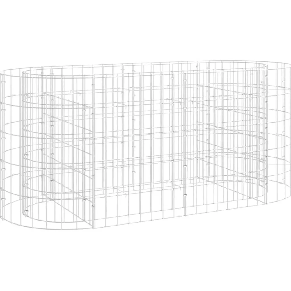vidaXL Arriate de gaviones de hierro galvanizado 120x50x50 cm Hot