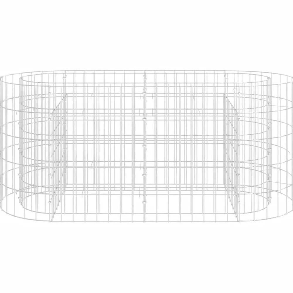 vidaXL Arriate de gaviones de hierro galvanizado 120x50x50 cm Hot