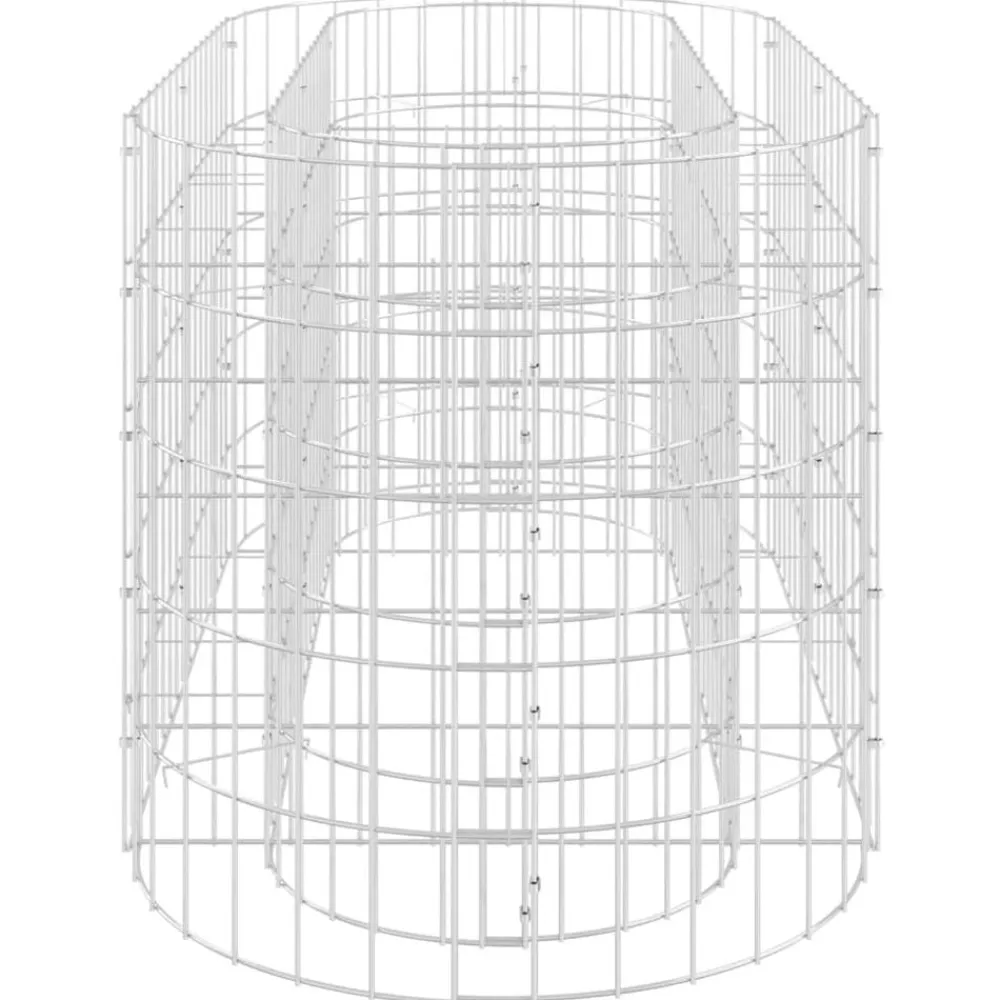 vidaXL Arriate de gaviones de hierro galvanizado 120x50x50 cm Hot