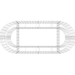 vidaXL Arriate de gaviones de hierro galvanizado 120x50x50 cm Hot
