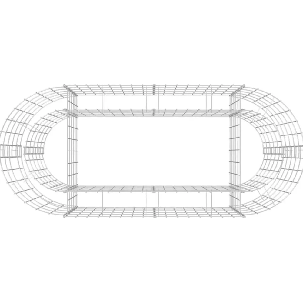 vidaXL Arriate de gaviones de hierro galvanizado 120x50x50 cm Hot