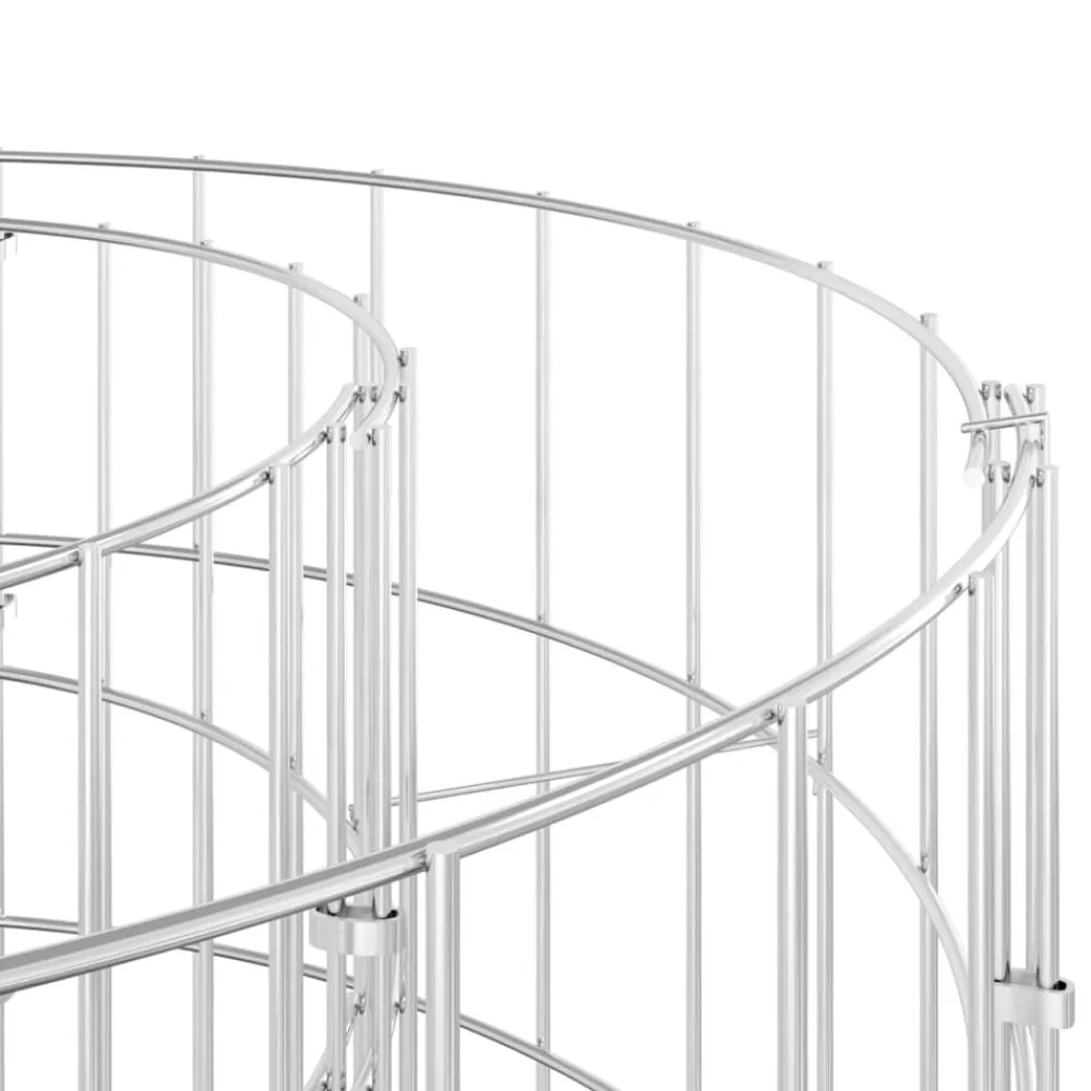vidaXL Arriate de gaviones de hierro galvanizado 120x50x50 cm Hot