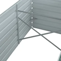 vidaXL Jardín-Arriate de jardín de acero galvanizado verde 240x80x77 cm