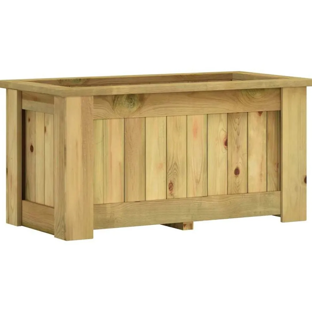 vidaXL Jardín-Arriate de madera de pino impregnada 100x50x50 cm