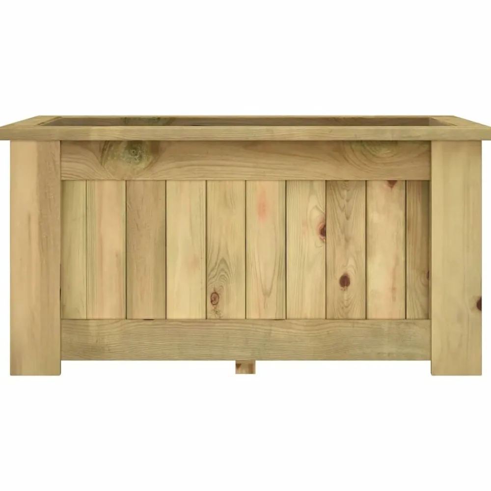 vidaXL Jardín-Arriate de madera de pino impregnada 100x50x50 cm