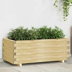 vidaXL Jardín-Arriate elevado rectangular madera 100x50x40 cm