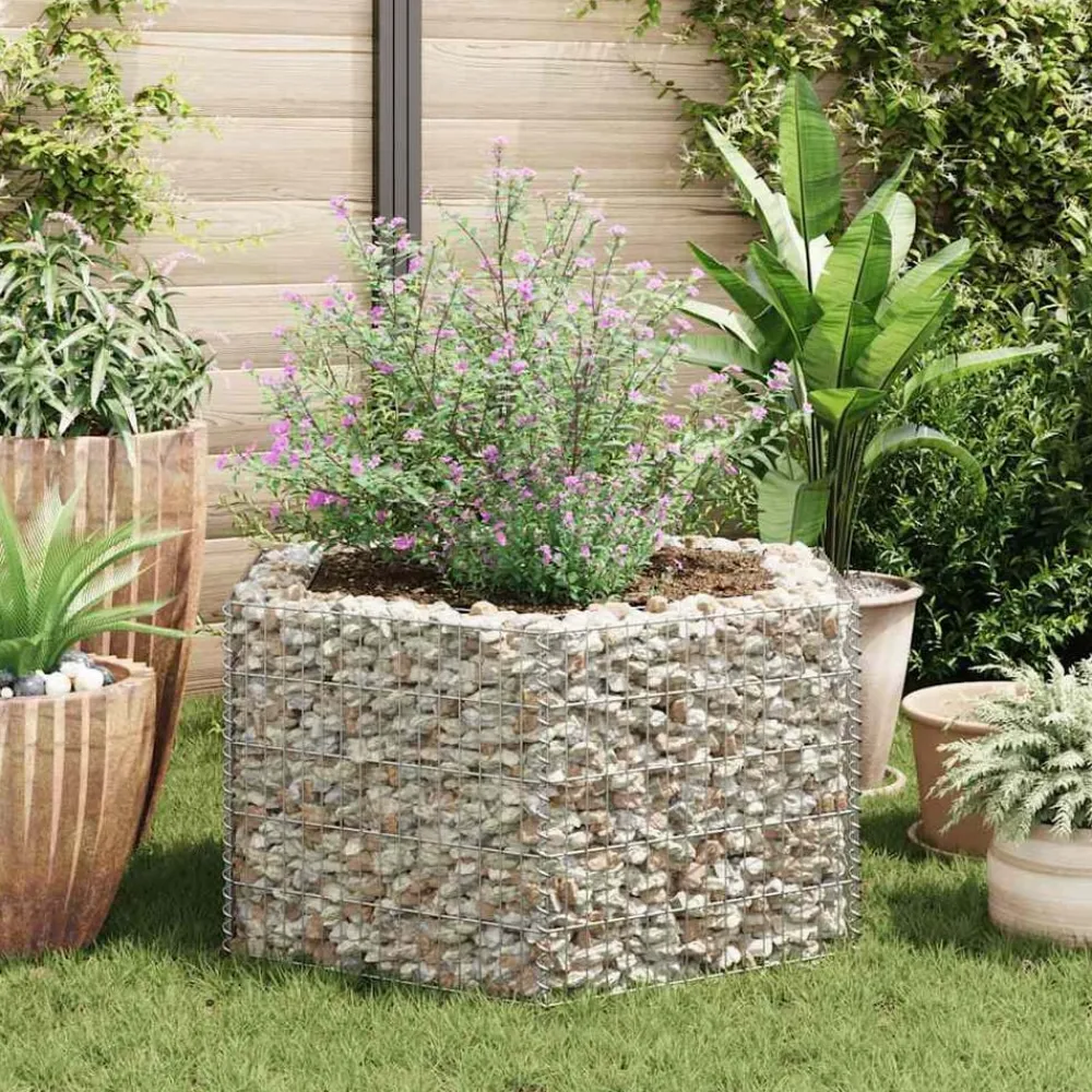 vidaXL Arriate hexagonal de gaviones 100x90x50 cm Hot