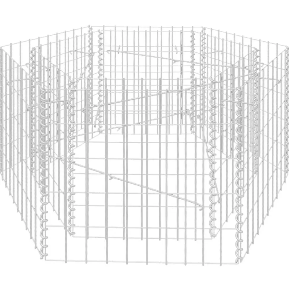 vidaXL Arriate hexagonal de gaviones 100x90x50 cm Hot
