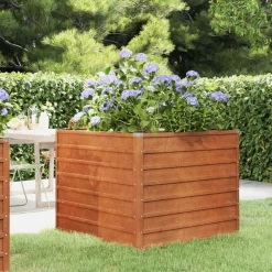 vidaXL Arriate oxidado de acero corten 100x100x77 cm Clearance