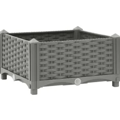 vidaXL Arriate polipropileno 40x40x23 cm Gris claro Sale
