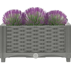 vidaXL Arriate polipropileno 40x40x23 cm Gris claro Sale
