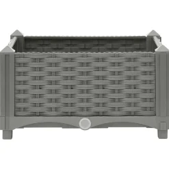 vidaXL Arriate polipropileno 40x40x23 cm Gris claro Sale
