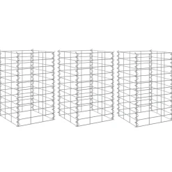 vidaXL Arriates de gaviones 3 unidades hierro 30x30x50 cm Best