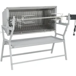 vidaXL Cocina Y Comedor-Asador barbacoa de hierro y acero inoxidable