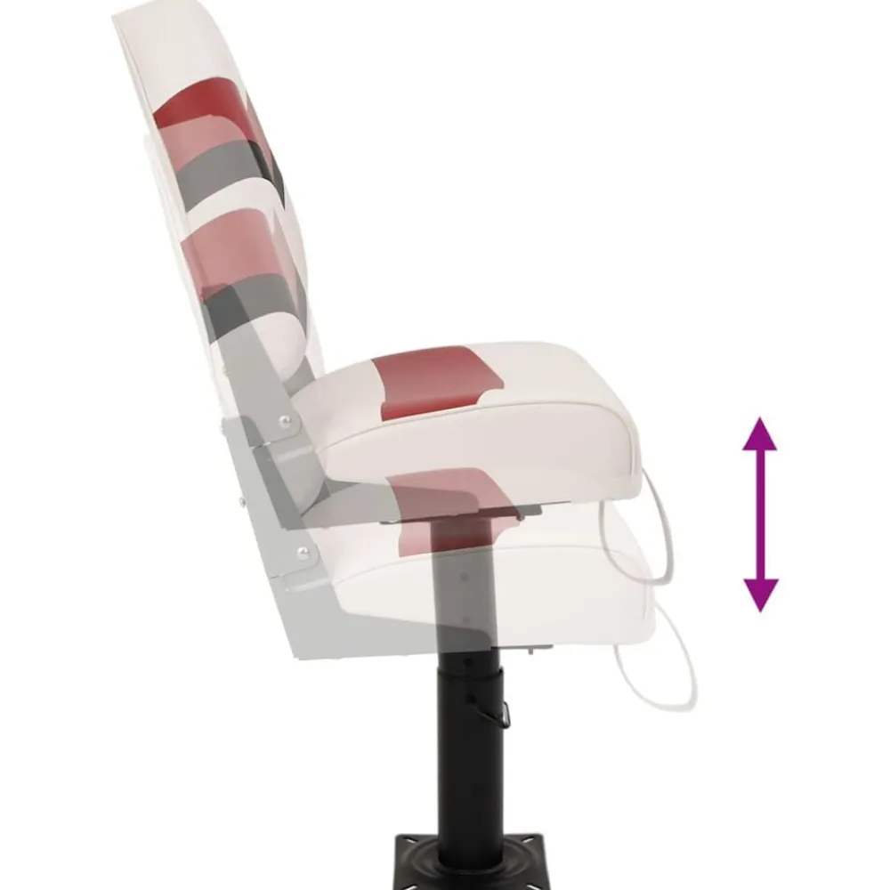 vidaXL Vehículos-Asiento de barco con pedestal altura ajustable 360° giratorio