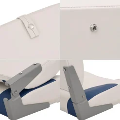 vidaXL Vehículos-Asiento de barco con pedestal altura ajustable 360° giratorio
