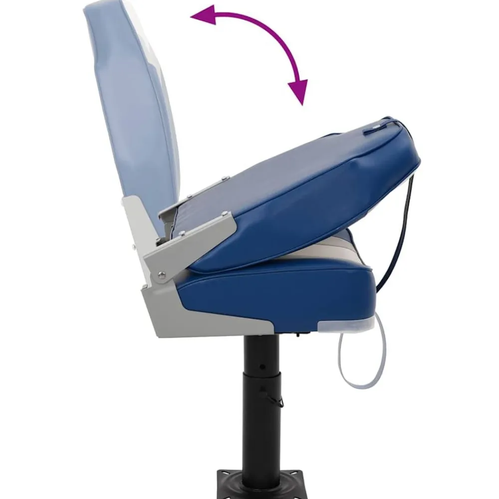 vidaXL Asiento de barco con pedestal altura ajustable 360° giratorio Online