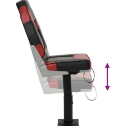 vidaXL Vehículos-Asiento de barco con pedestal altura ajustable 360° giratorio