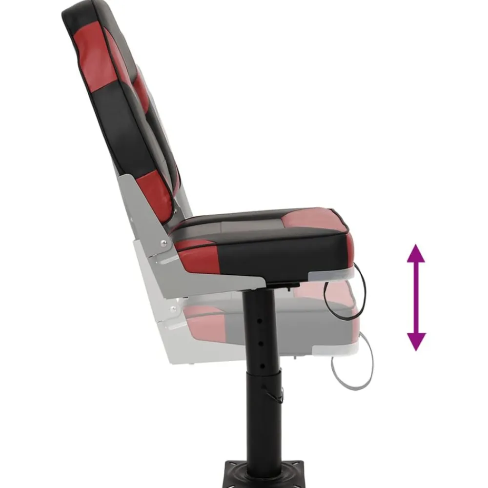 vidaXL Vehículos-Asiento de barco con pedestal altura ajustable 360° giratorio