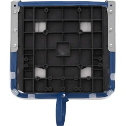 vidaXL Asiento de barco con pedestal altura ajustable 360° giratorio Blanco y azul Sale