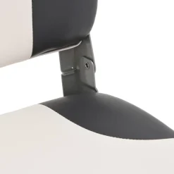 vidaXL Asiento de barco con pedestal altura ajustable 360° giratorio Blanco y negro Online